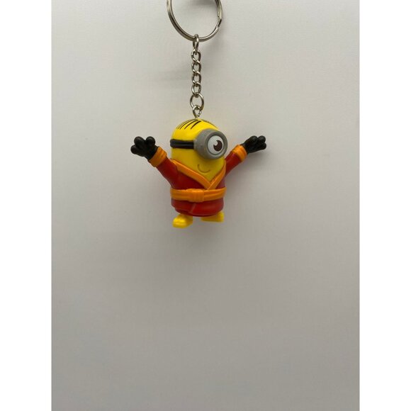 Upcycled Despicable Me Minion Karate Keychain Charm for Purses - Retro Toy - Picture 2 of 5